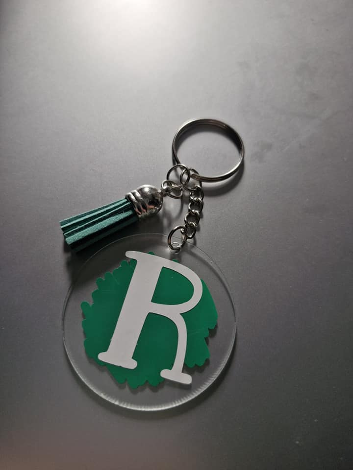Letter personalised name handmade key ring/s gift-birthday Christmas valentines