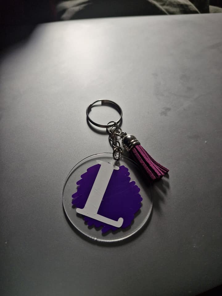 Letter personalised name handmade key ring/s gift-birthday Christmas valentines