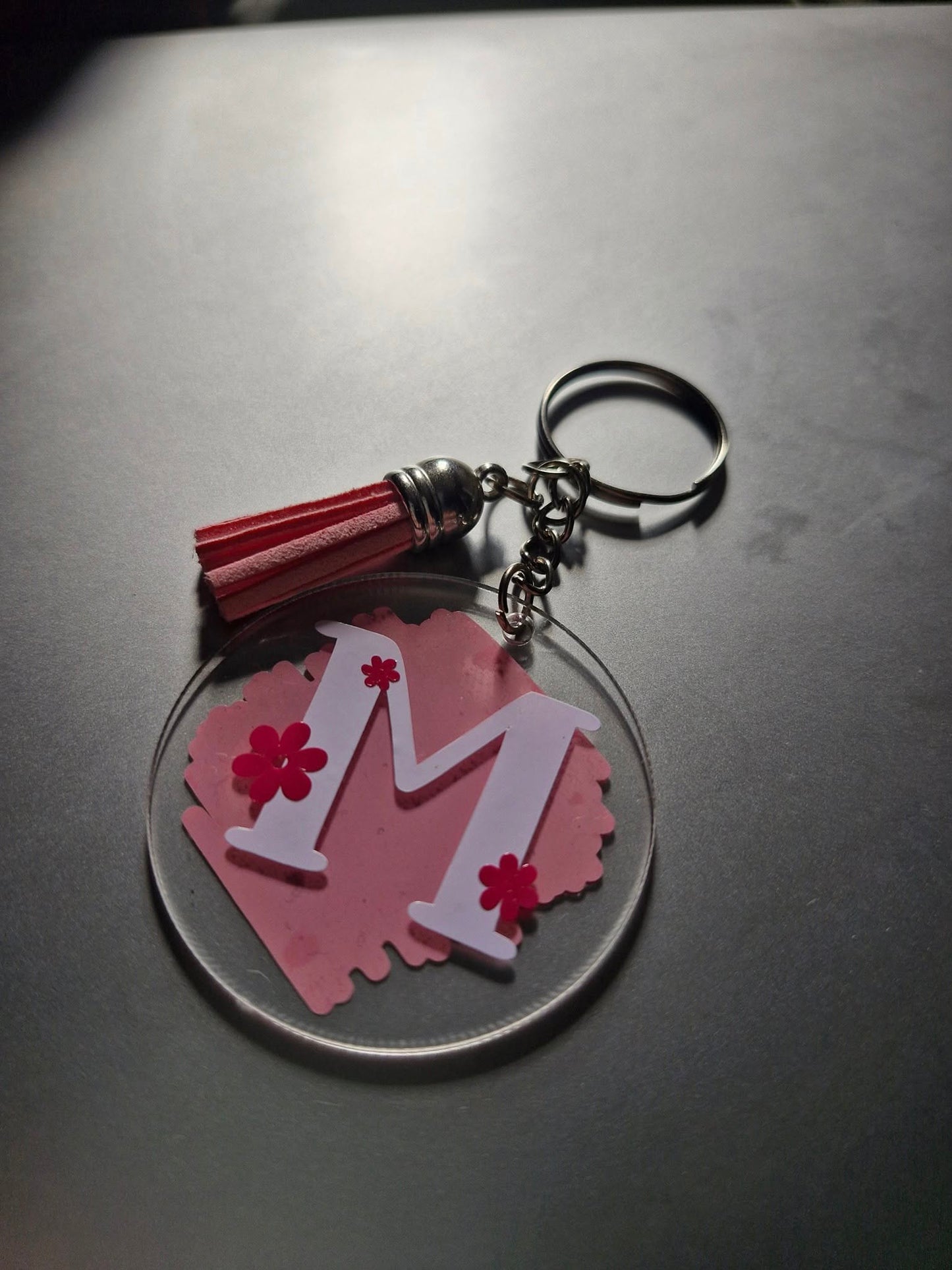 Letter personalised name handmade key ring/s gift-birthday Christmas valentines