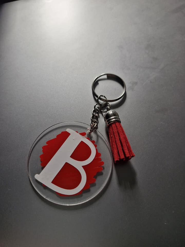 Letter personalised name handmade key ring/s gift-birthday Christmas valentines