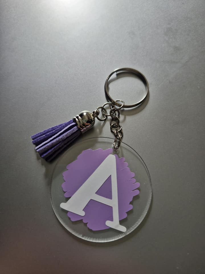 Letter personalised name handmade key ring/s gift-birthday Christmas valentines